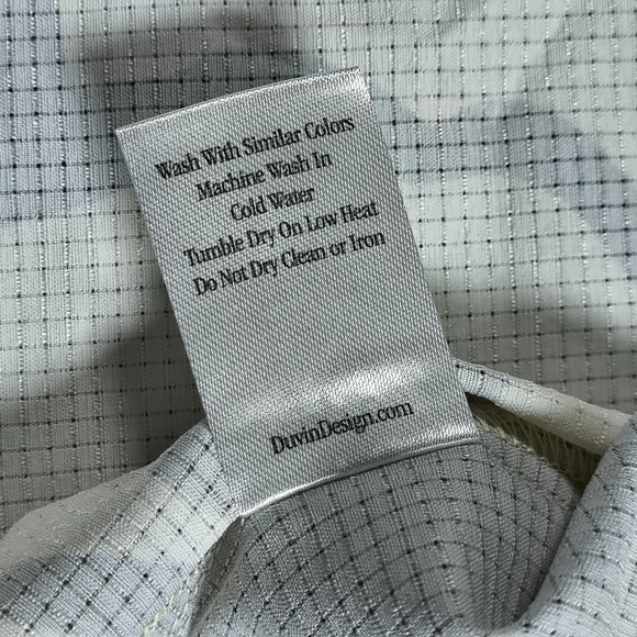 Duvin Hawaiian Shirt Mens Medium Brown Hibiscus Leisure Stretch Button Up New - Picture 7 of 10